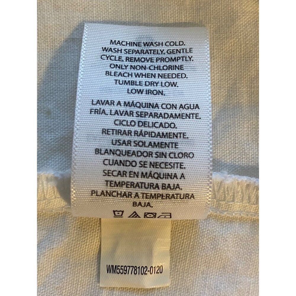 Time & Tru Women White Tunic Linen Blend Square Neck M Beach Coastal Grandma - Picture 5 of 12